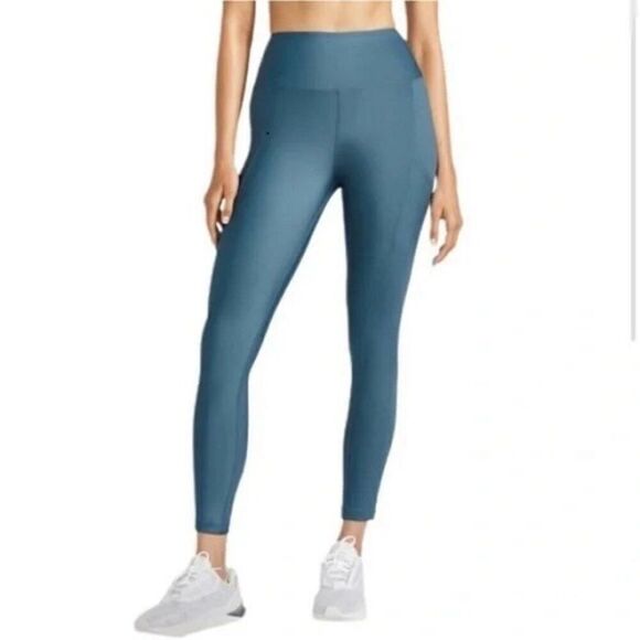 Peloton Show Up High-Rise Pocket Legging Teal Blue Size Medium - Picture 1 of 5
